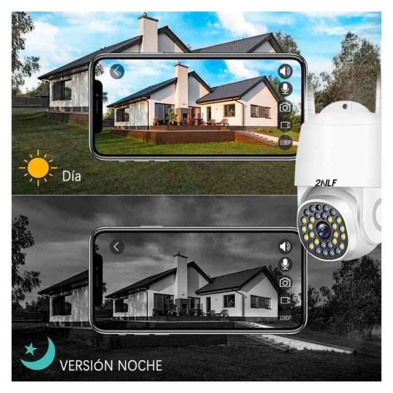 Foto 2 | Cámara De Seguridad Exterior Wifi 1080p Hd Con Visión Nocturna - Venta Internacional.