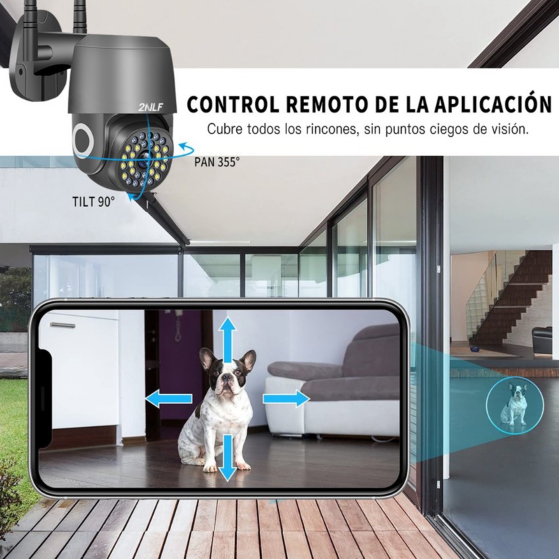 Foto 4 pulgar | Cámara De Seguridad Exterior Wifi 1080p Hd Con Visión Nocturna - Venta Internacional.