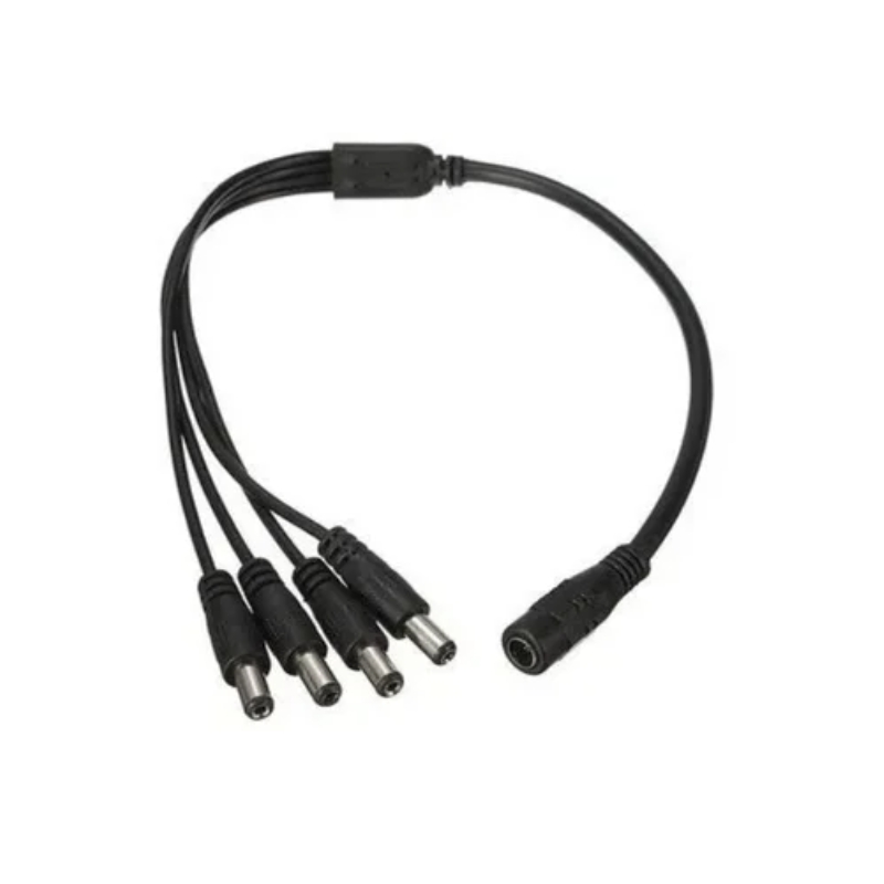 Foto 2 pulgar | Divisor De Potencia Con Cable Cctv, 4 Salidas Y Transformador - Venta Internacional.