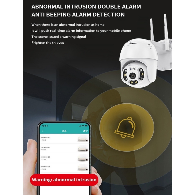 Foto 6 pulgar | Lente De Cámara Ip Dual Con Detección De Movimiento, Infrarrojos, Wifi - Venta Internacional.