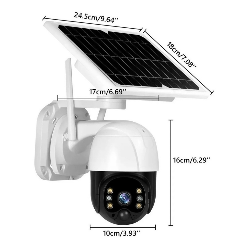 Foto 6 pulgar | Cámara De Seguridad Exterior Wifi Hd 1080p Solar Ip Con Batería - Venta Internacional.