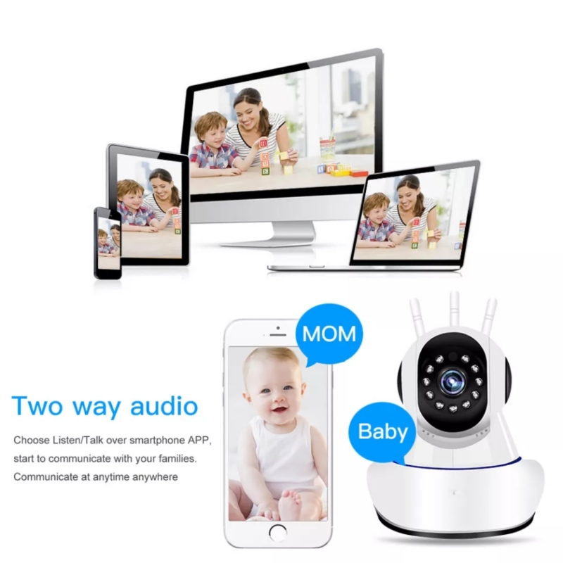 Foto 4 | Cámara De Seguridad Ip Wifi, 3 Antenas Con Visión Nocturna Y Ranura Sd - Venta Internacional.