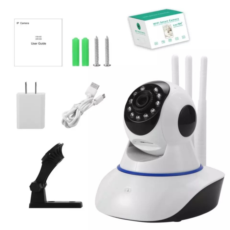 Foto 7 pulgar | Cámara De Seguridad Ip Wifi, 3 Antenas Con Visión Nocturna Y Ranura Sd - Venta Internacional.
