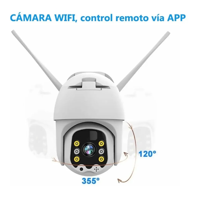 Foto 3 | Cámara De Seguridad Solar Ptz Fhd Wifi Con Altavoz - Venta Internacional.