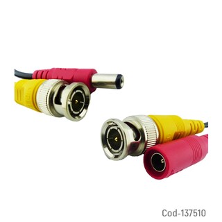 Foto 2 | Cable Para Cámara De Vigilancia, Conectores Bnc Y Dc De 50 M - Venta Internacional.