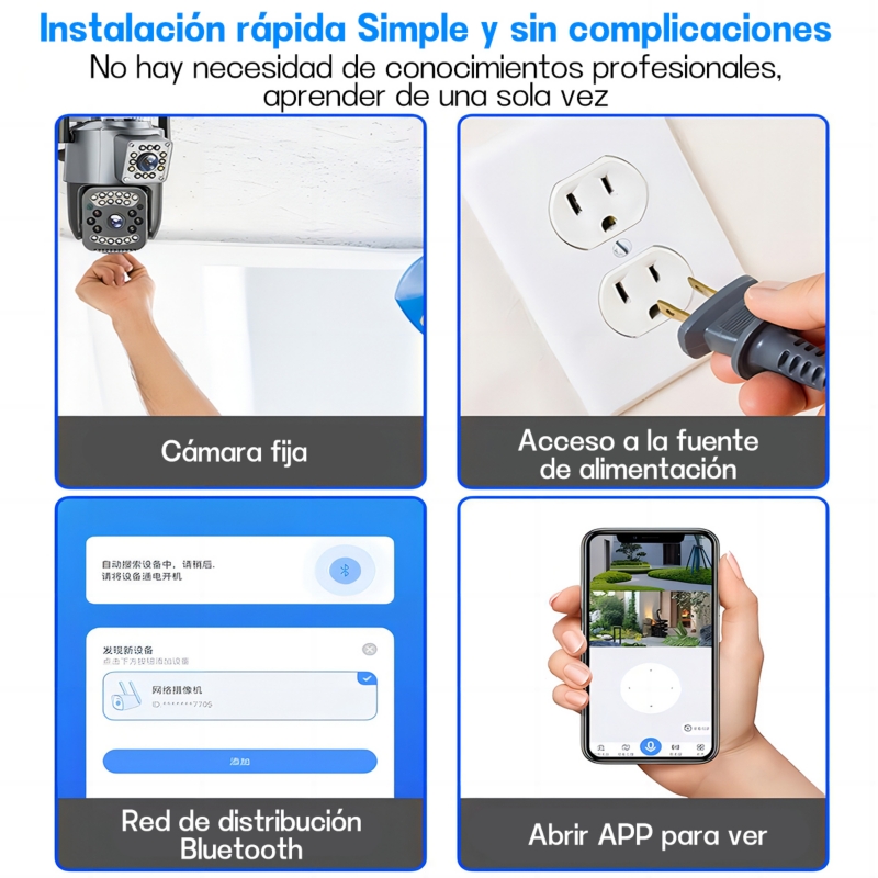 Foto 4 pulgar | Cámaras De Seguridad Binoculares Wifi Para Exteriores, Gris Oscuro - Venta Internacional.