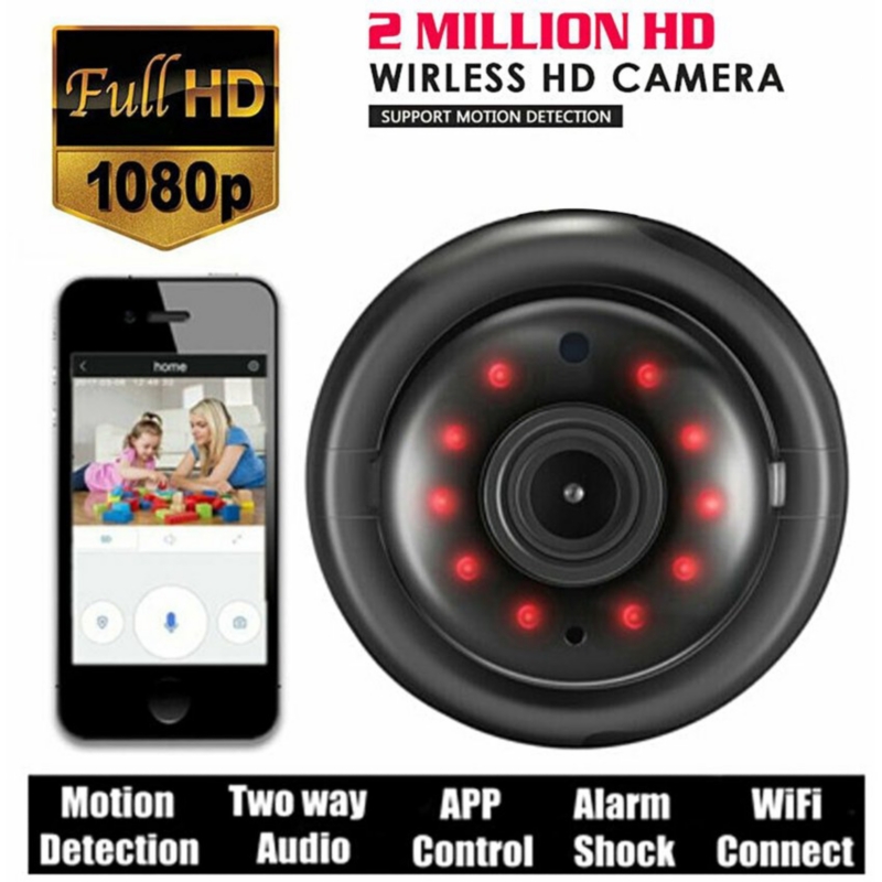 Foto 2 pulgar | Cámara Ip Mini Hd Wifi 1080p Inalámbrica Visión Nocturna Infrarroja - Venta Internacional.