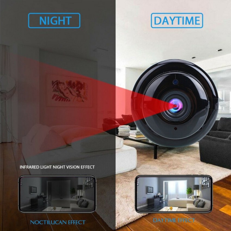 Foto 4 | Cámara Ip Mini Hd Wifi 1080p Inalámbrica Visión Nocturna Infrarroja - Venta Internacional.