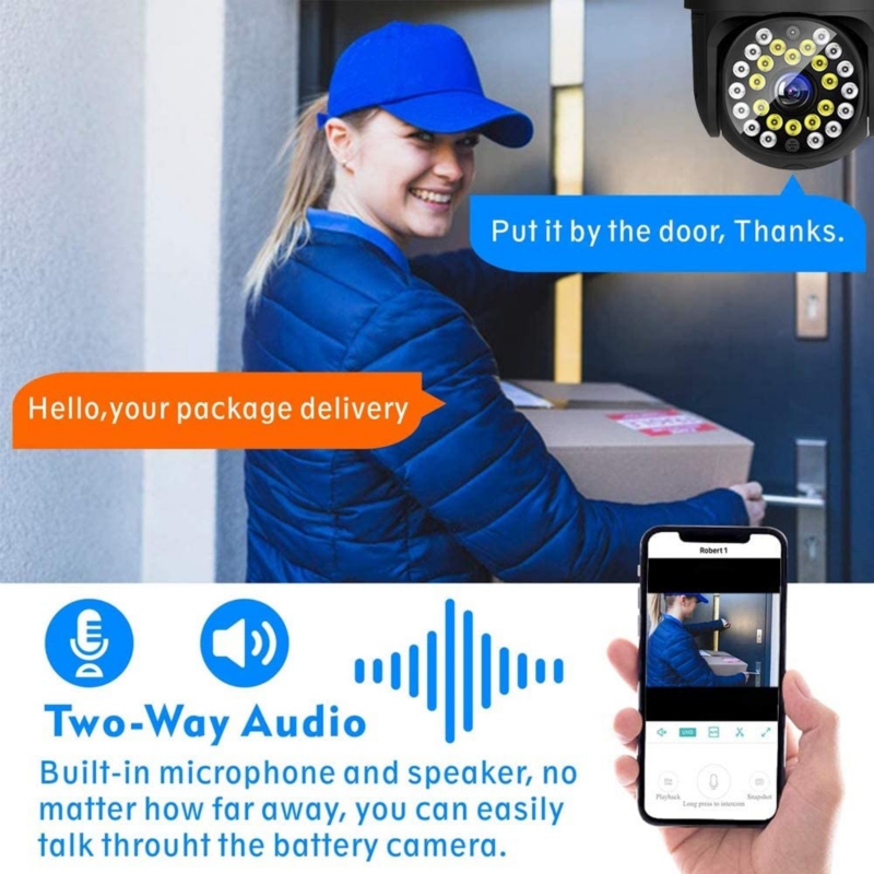 Foto 6 pulgar | Cámara De Seguridad Inalámbrica Con Sensor De Movimiento Infrarrojo Con Rotación De 360° - Venta Internacional.