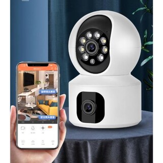 Foto 3 | Cámara De Seguridad Wifi De Doble Lente 1080p Para Bebé Con Micrófono - Venta Internacional.