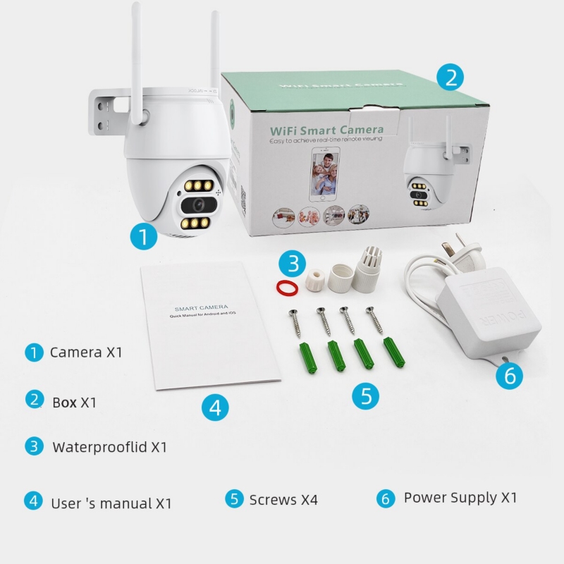 Foto 4 pulgar | Cámara Inteligente Ip Wifi Alarma Exterior Anti Agua Ip66/221059 - Venta Internacional.