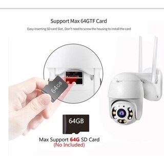 Foto 2 | Cámara Ip Wifi Hd Con Visión Nocturna, Rotación De 360°, Resistente Al Agua - Venta Internacional.