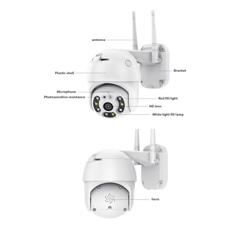 Foto 6 | Cámara Ip Wifi Hd Con Visión Nocturna, Rotación De 360°, Resistente Al Agua - Venta Internacional.