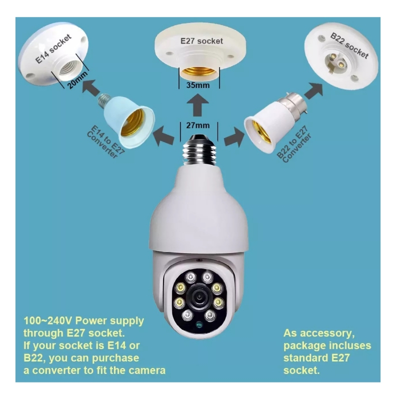 Foto 6 | Cámara Ip Panorámica De 360°, Full Hd, Wifi Motorizada - Venta Internacional.