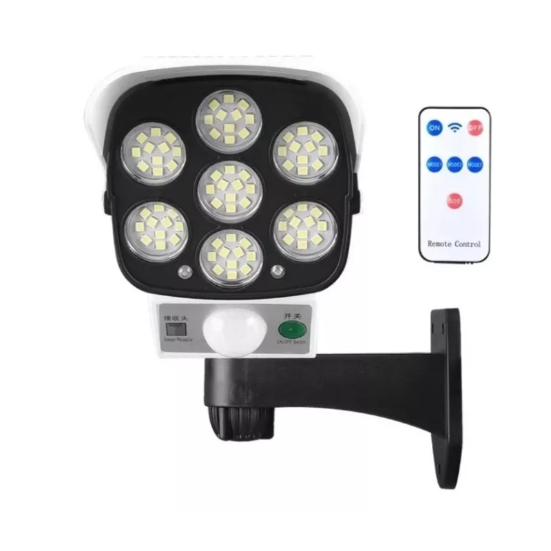 Control Remoto con Sensor de Movimiento y Luz Solar de 77 LED - Multicolor