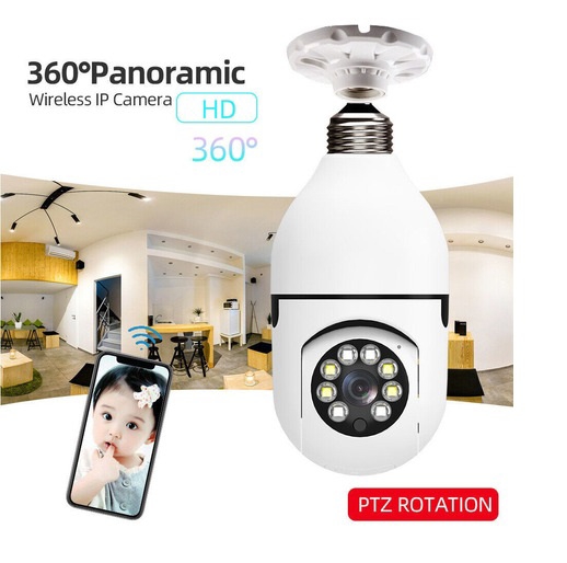 Foto 3 pulgar | Cámara IP Wifi HD 360° con Luz Led - Venta Internacional