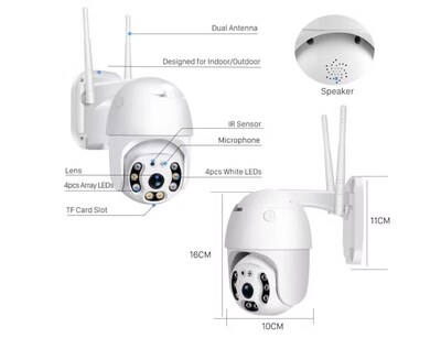 Foto 5 | Cámara Ip Yoosee A Prueba De Agua Wifi Full Hd Para Exteriores - Venta Internacional