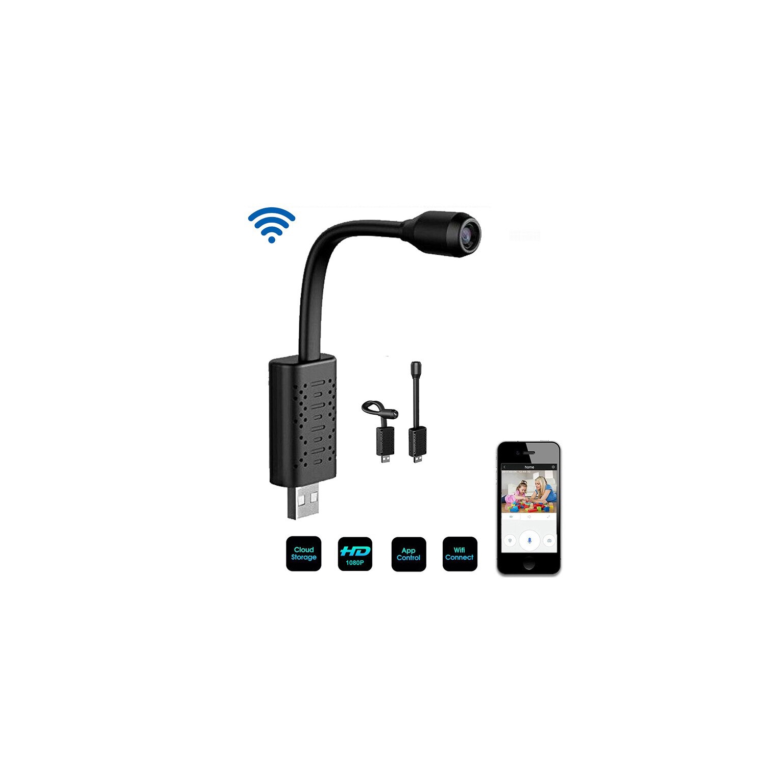 Foto 2 pulgar | Cámara de Vigilancia V380 USB Mini Wifi IP 1080p - Venta Internacional