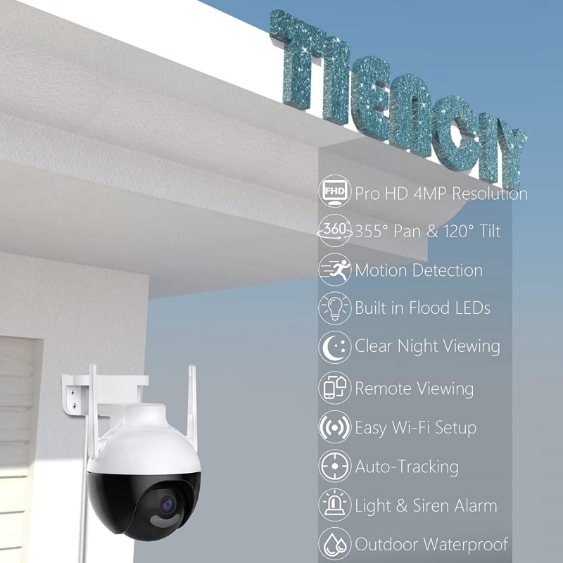 Foto 5 | Cámara HD de Seguridad Panorámica para Exteriores 380 Wifi - Venta Internacional