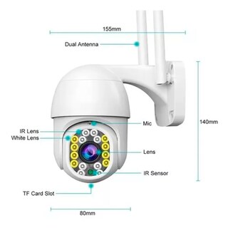 Foto 2 | Cámara de Seguridad Blanca con Wifi-Venta Internacional