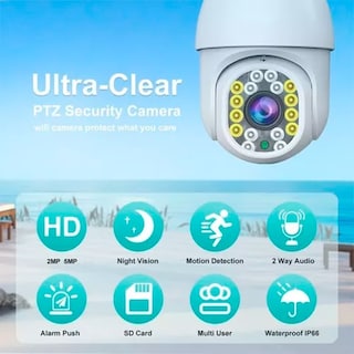 Foto 3 | Cámara de Seguridad Blanca con Wifi-Venta Internacional