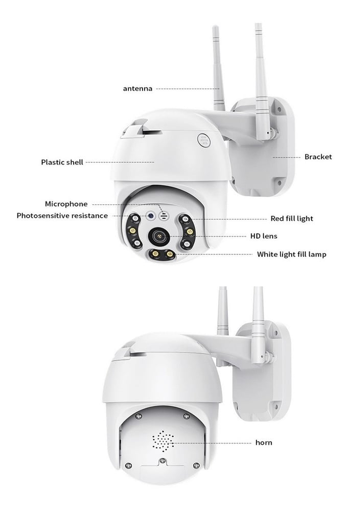 Foto 8 pulgar | Cámara IP Wifi HD Motorizada 8807JW a Prueba de Agua con Visión Nocturna - Venta Internacional