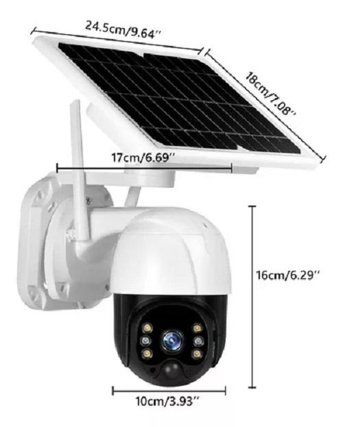 Foto 5 | Cámara De Seguridad Con Energía Solar Wifi Outdoor Hd 1080p - Venta Internacional.