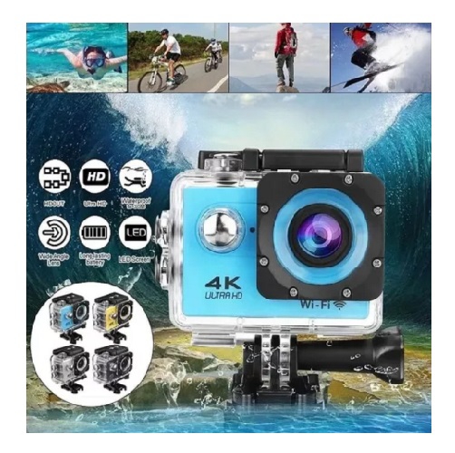 Foto 2 | Cámara de Acción 4K para Deportes Extremos Resistente al Agua y con Wi-Fi - Venta Internacional