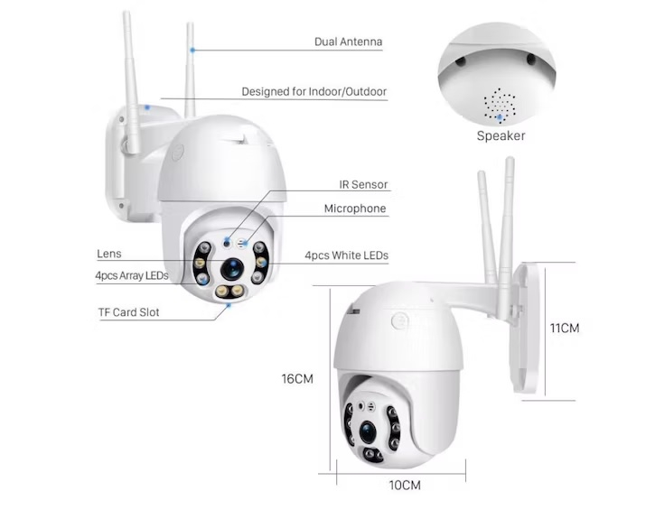 Foto 6 pulgar | Cámara de Seguridad Etho Import Waterproof Ip66 1080p Outdoor - Venta Internacional