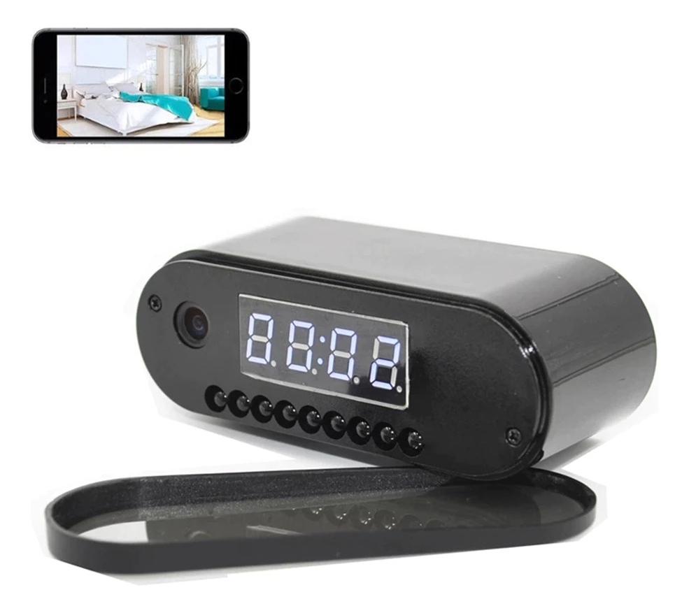 Foto 2 pulgar | Reloj de Mesa con Cámara Espía Wifi Mini Ip P2p DVR 1080p - Venta Internacional