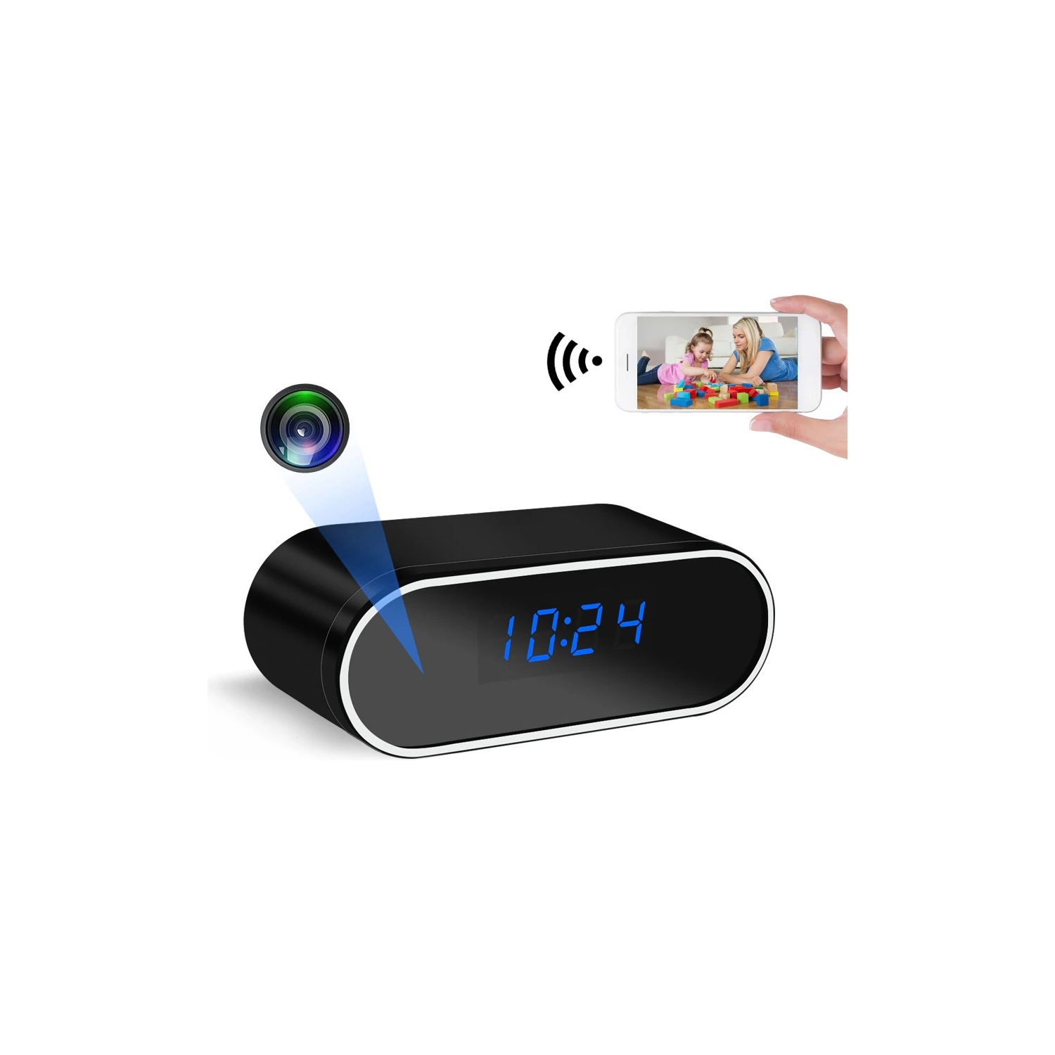 Foto 3 pulgar | Reloj de Mesa con Cámara Espía Wifi Mini Ip P2p DVR 1080p - Venta Internacional