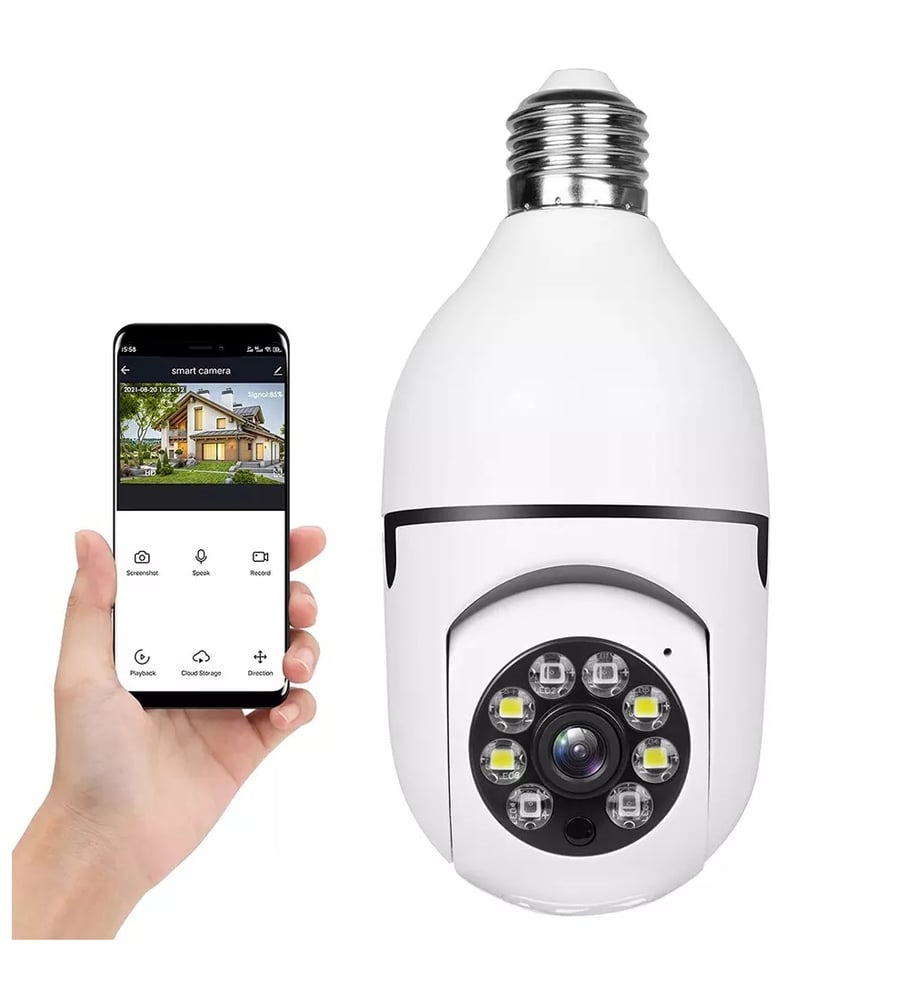 Foto 5 pulgar | Bombilla para Cámara De Seguridad Panorámica de 360° Full Hd con Wifi - Venta Internacional