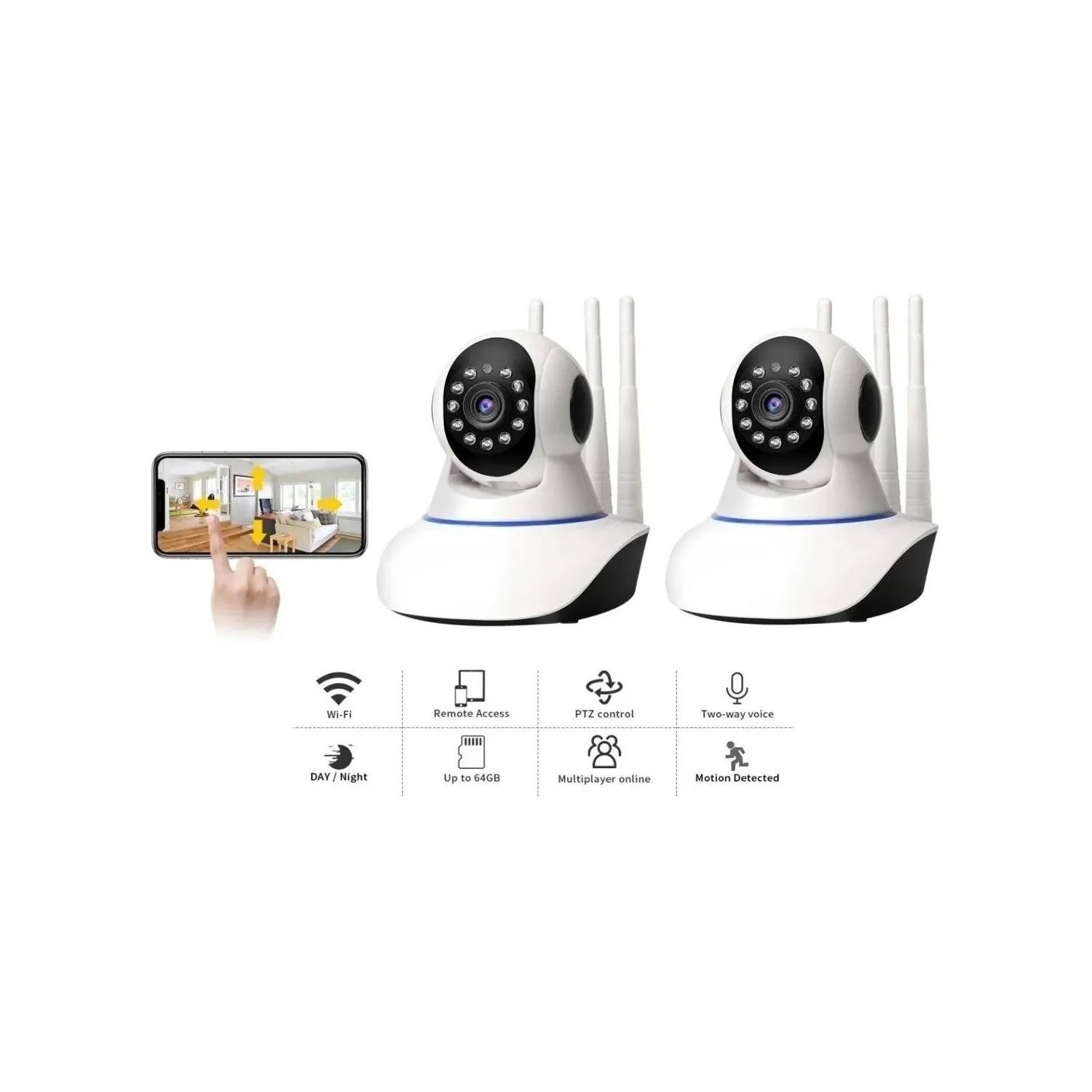 Foto 2 pulgar | Cámara Ip Wifi Hd Motorizada X2 360 Visión - Venta Internacional