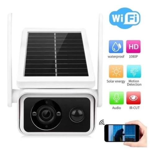 Foto 3 pulgar | Cámara de Seguridad Ip Wifi 1080p Hd con Energía Solar para Exteriores - Venta Internacional