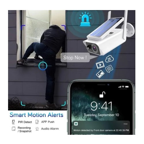 Foto 4 pulgar | Cámara de Seguridad Ip Wifi 1080p Hd con Energía Solar para Exteriores - Venta Internacional