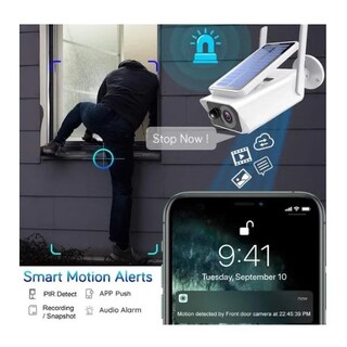 Foto 3 | Cámara de Seguridad Ip Wifi 1080p Hd con Energía Solar para Exteriores - Venta Internacional