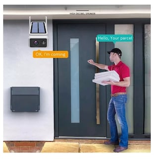 Foto 4 | Cámara de Seguridad Ip Wifi 1080p Hd con Energía Solar para Exteriores - Venta Internacional