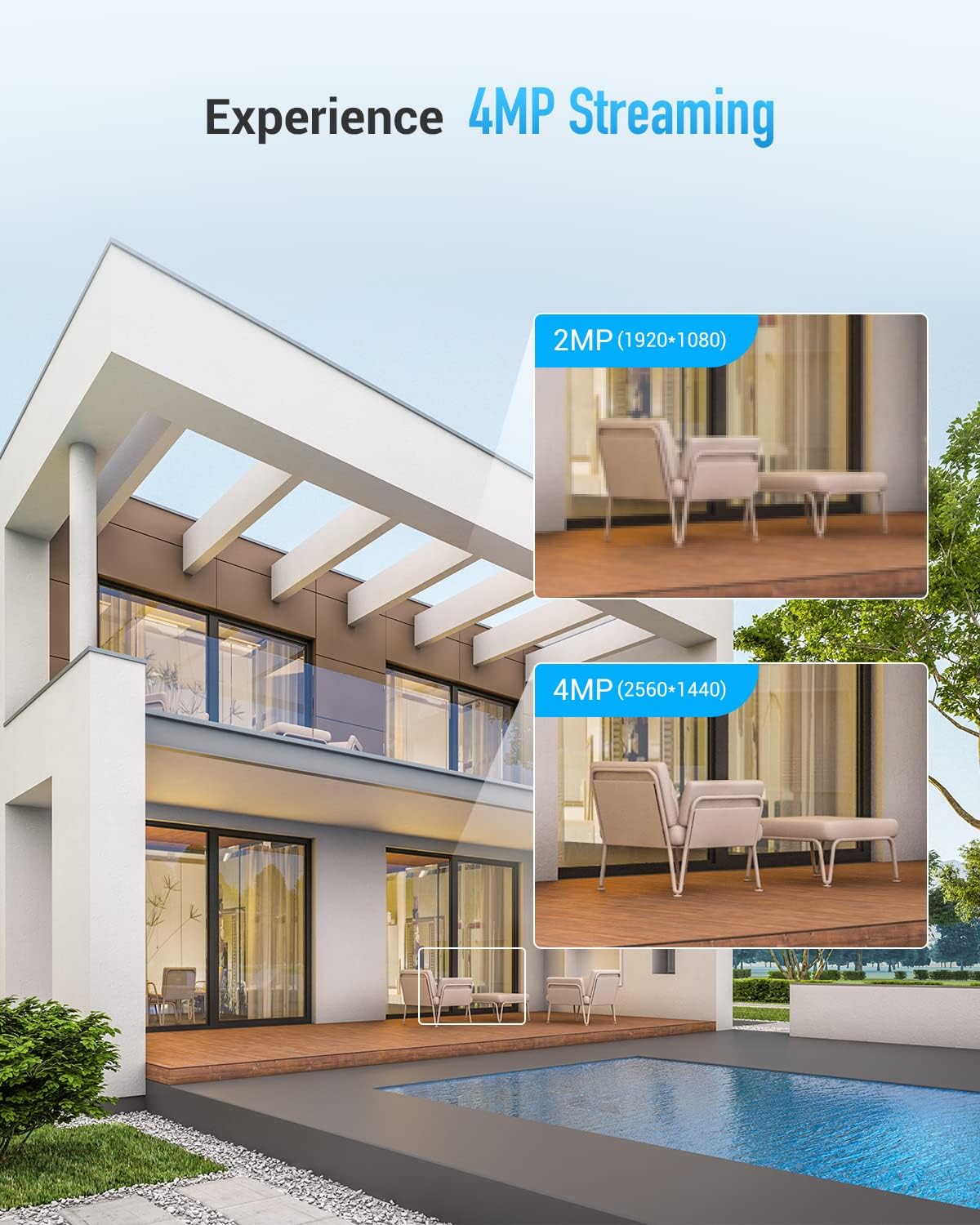 Foto 3 pulgar | Cámara de Seguridad Ezviz H3c Wi-fi Smart Home con Resolución 2k - Venta Internacional