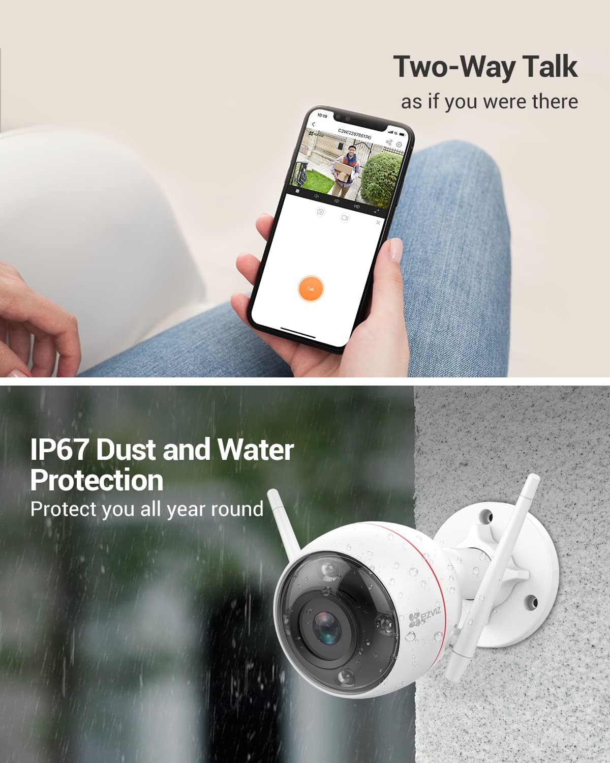 Foto 8 pulgar | Cámara de Seguridad Ezviz H3c Wi-fi Smart Home con Resolución 2k - Venta Internacional