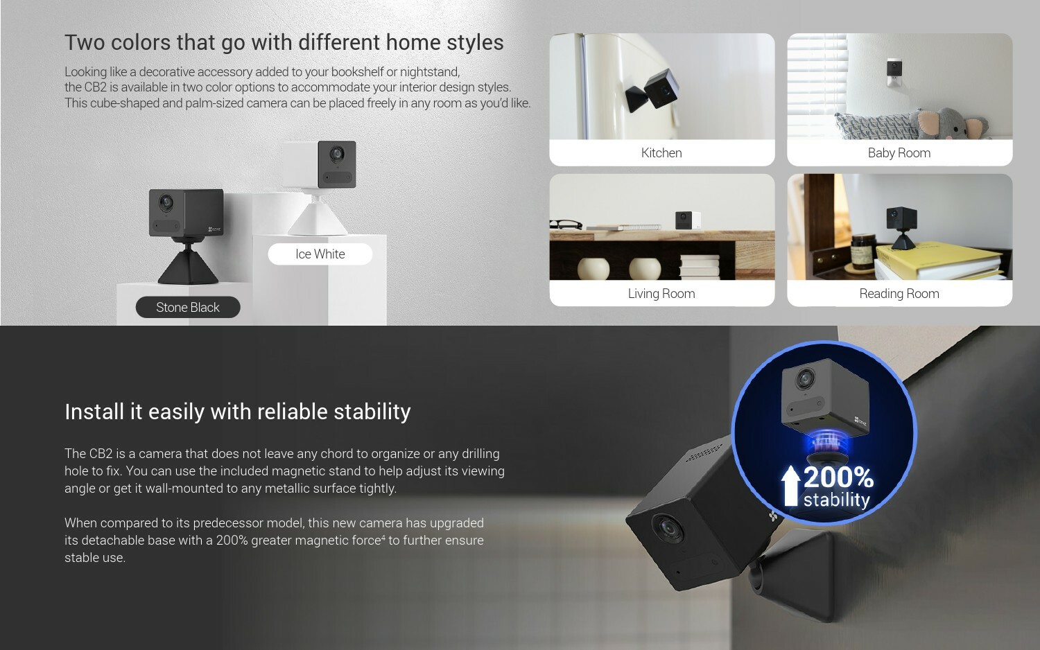 Foto 3 | Cámara de Seguridad Ezviz Cb2 Wi-fi Smart Home Battery Black - Venta Internacional