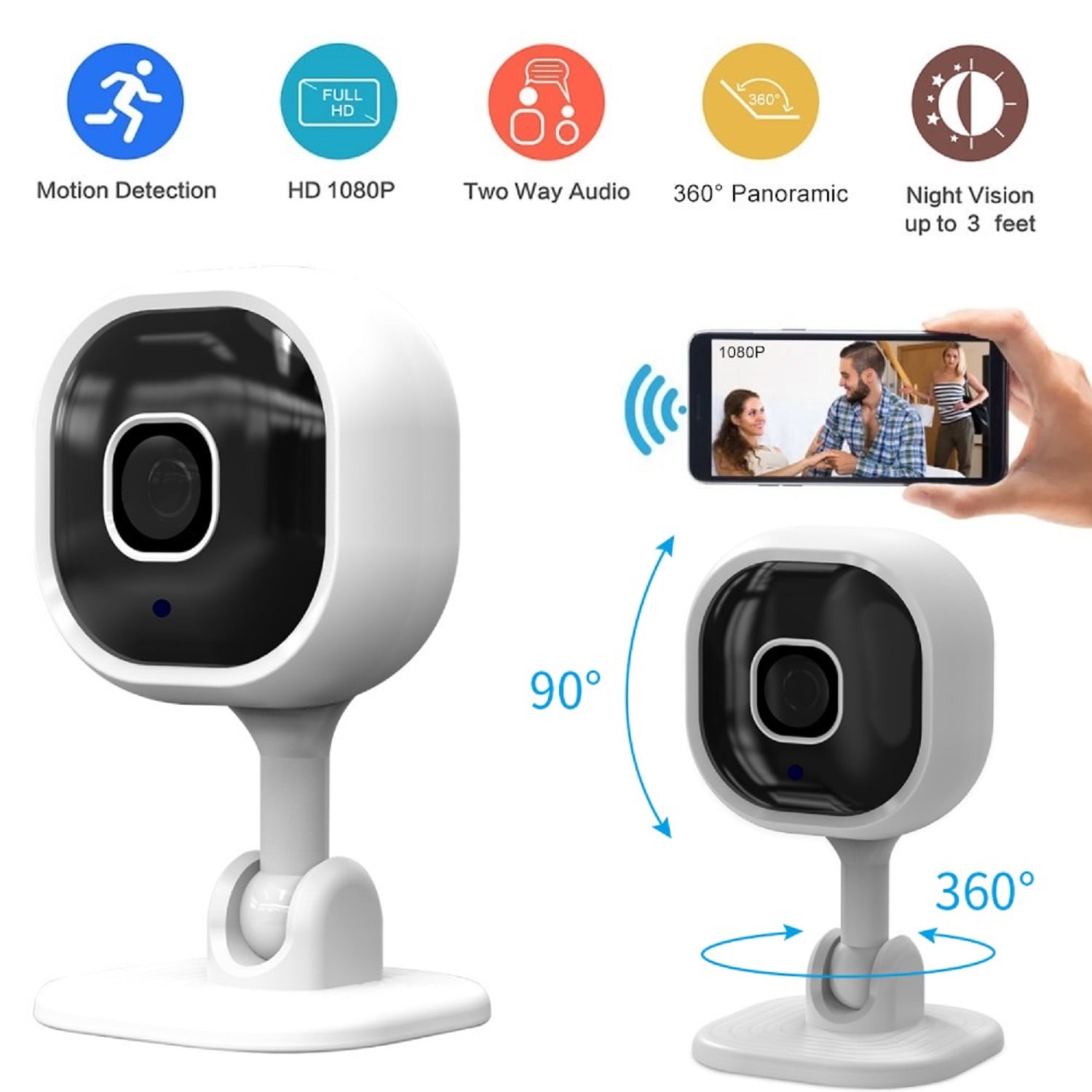 Cámara De Seguridad Inalámbrica Szdudu Mini 1080p Con Visión Nocturna - Venta Internacional.