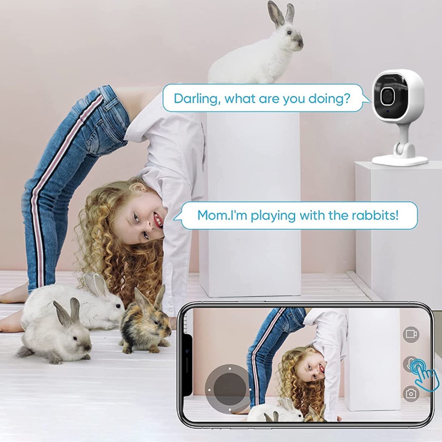 Foto 4 pulgar | Cámara De Seguridad Inalámbrica Szdudu Mini 1080p Con Visión Nocturna - Venta Internacional.