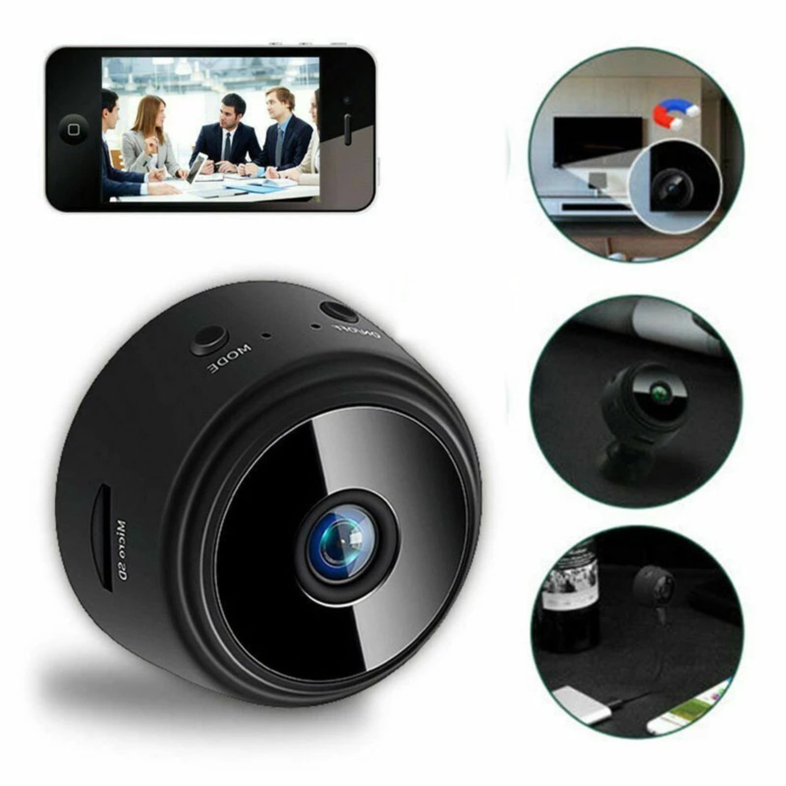 Foto 1 | Mini Cámara A9 Wifi 1080p Hd con Visión Nocturna y Detección de Movimiento - Venta Internacional