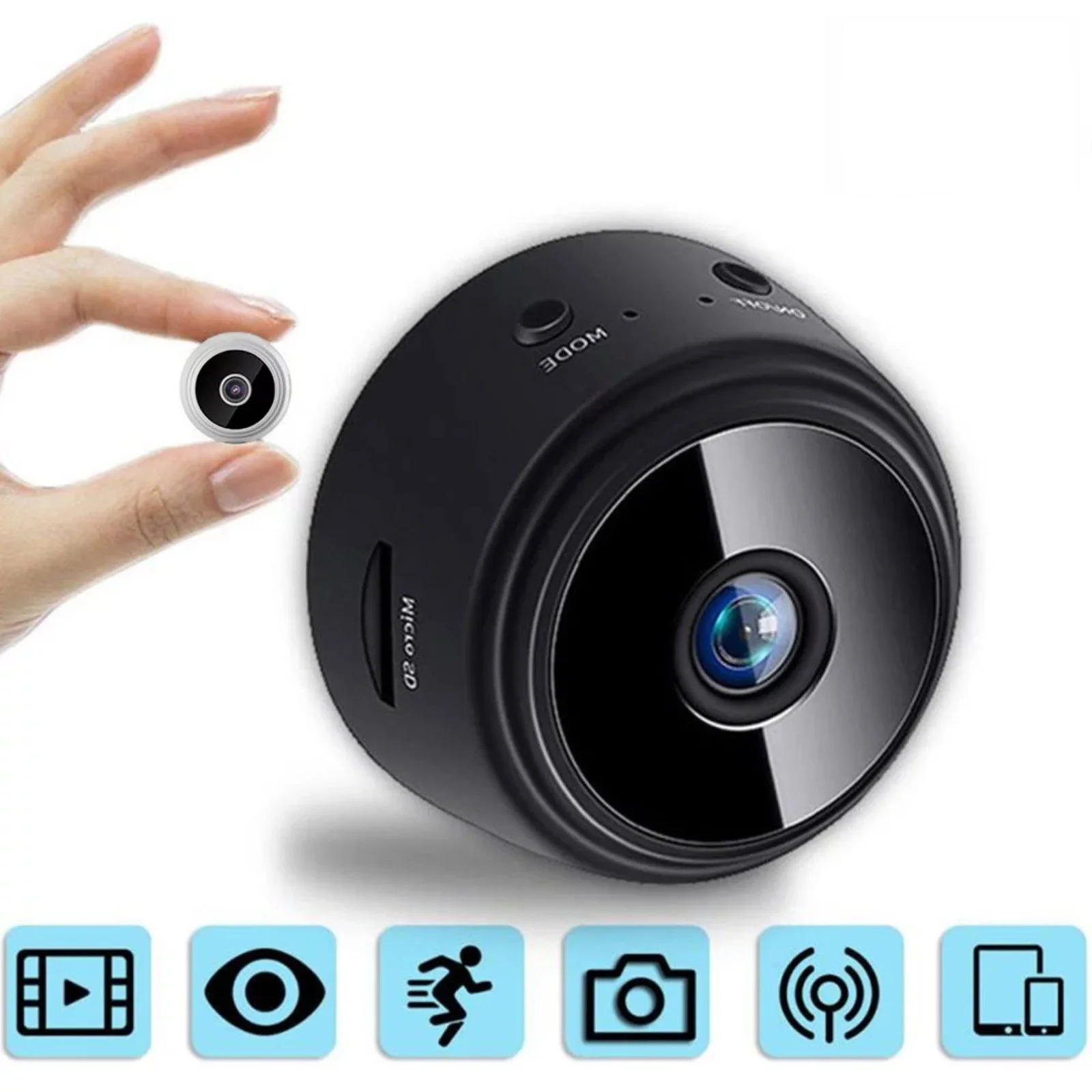 Foto 7 pulgar | Mini Cámara A9 Wifi 1080p Hd con Visión Nocturna y Detección de Movimiento - Venta Internacional