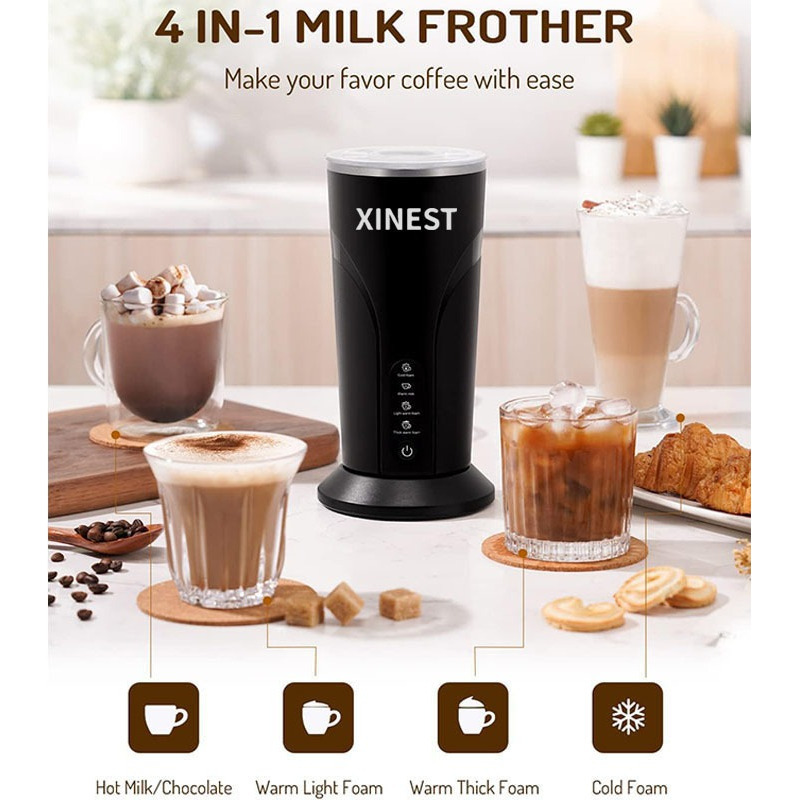 Foto 2 | Milk Frother Xinest Espuma Automática De Leche Fría Y Caliente 4 En 1