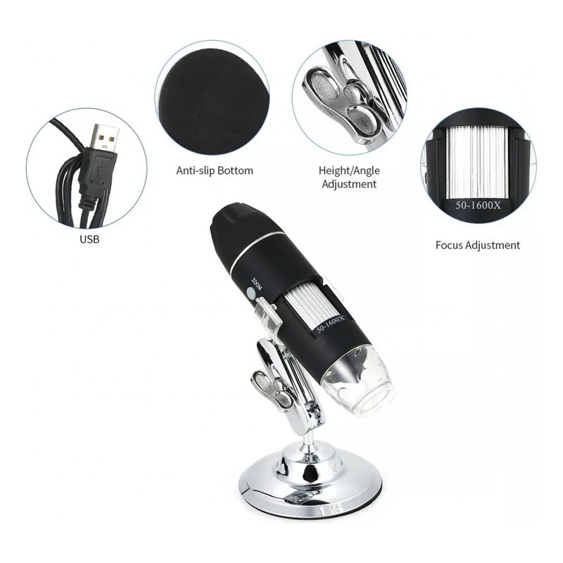 Foto 7 pulgar | Microscopio Digital Kkmoon Con Zoom 1600x Con Cable Usb - Venta Internacional.