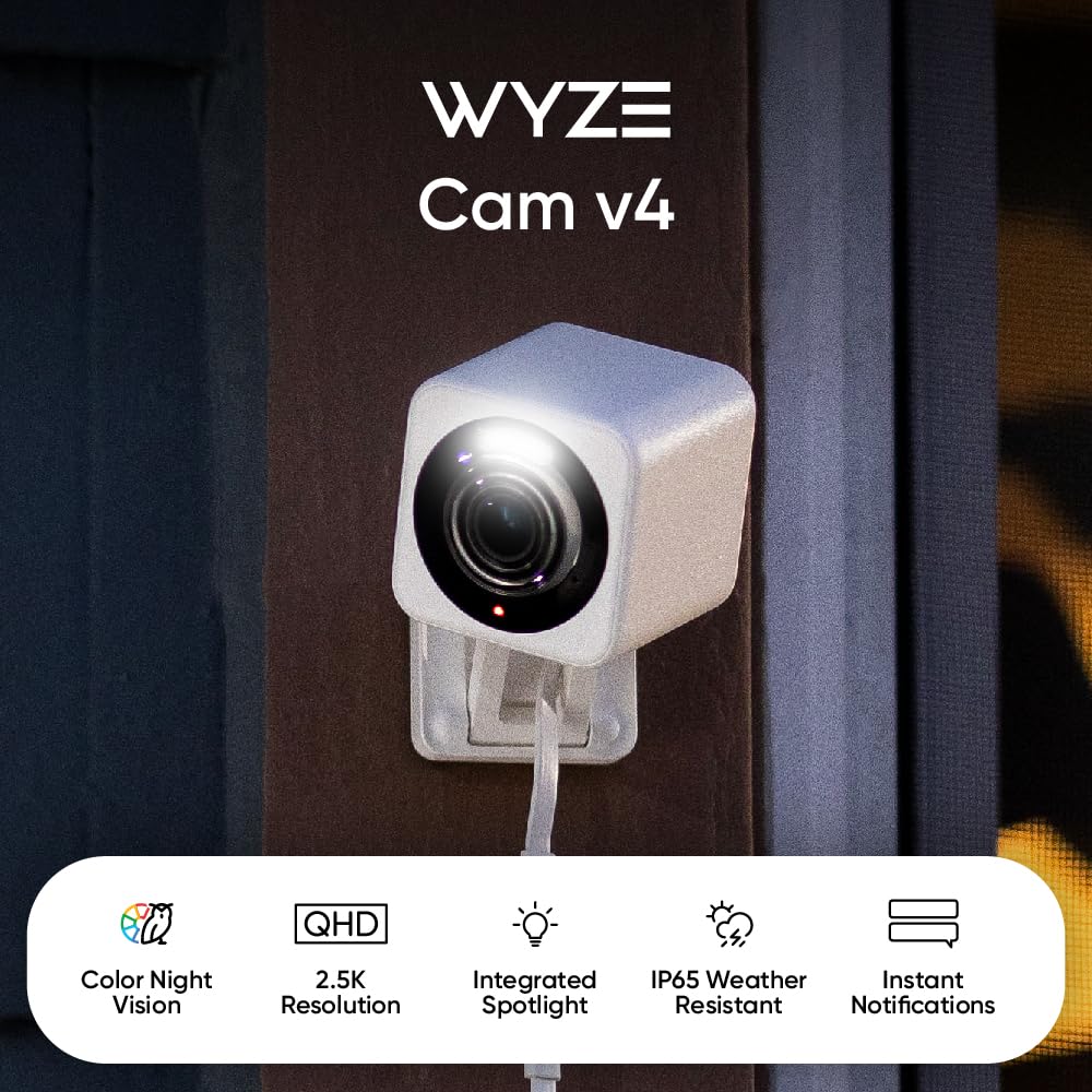 Foto 2 pulgar | Cámara De Seguridad Wyze Cam V4 2.5k Hd, Paquete De 2 (negra) - Venta Internacional.