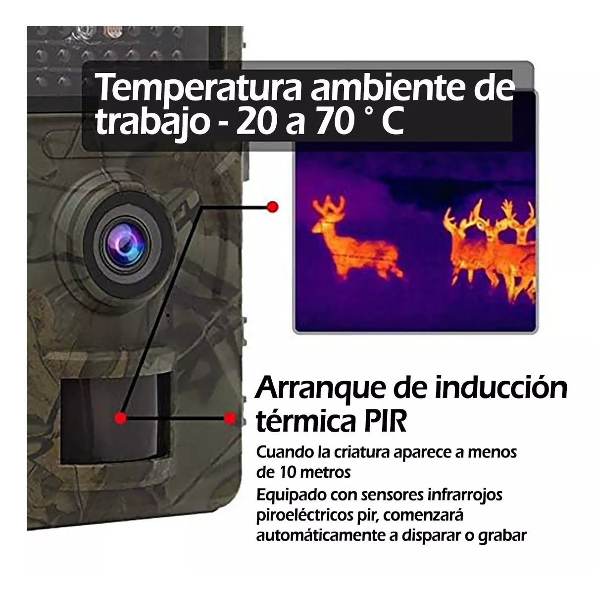 Foto 2 | Cámara De Visión Nocturna 16mp Eo Safe Imports Esi-15388 Verde