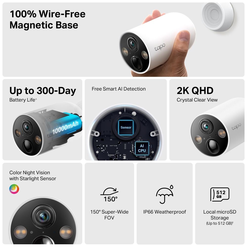 Foto 4 | Cámara De Seguridad Tp-link Tapo C425 Smart Wire-free, Paquete De 1 - Venta Internacional.