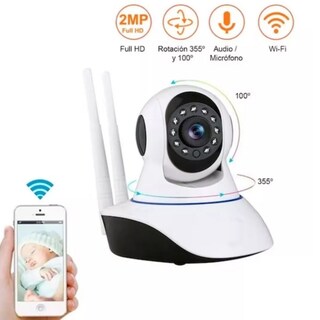 Foto 2 | Cámara de Seguridad Interior Wifi Night Vision 1080p - Venta Internacional